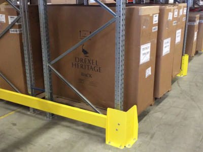 US Embassy, Warehouse shelf guards - new warehouse equipment, delivery, assembly
